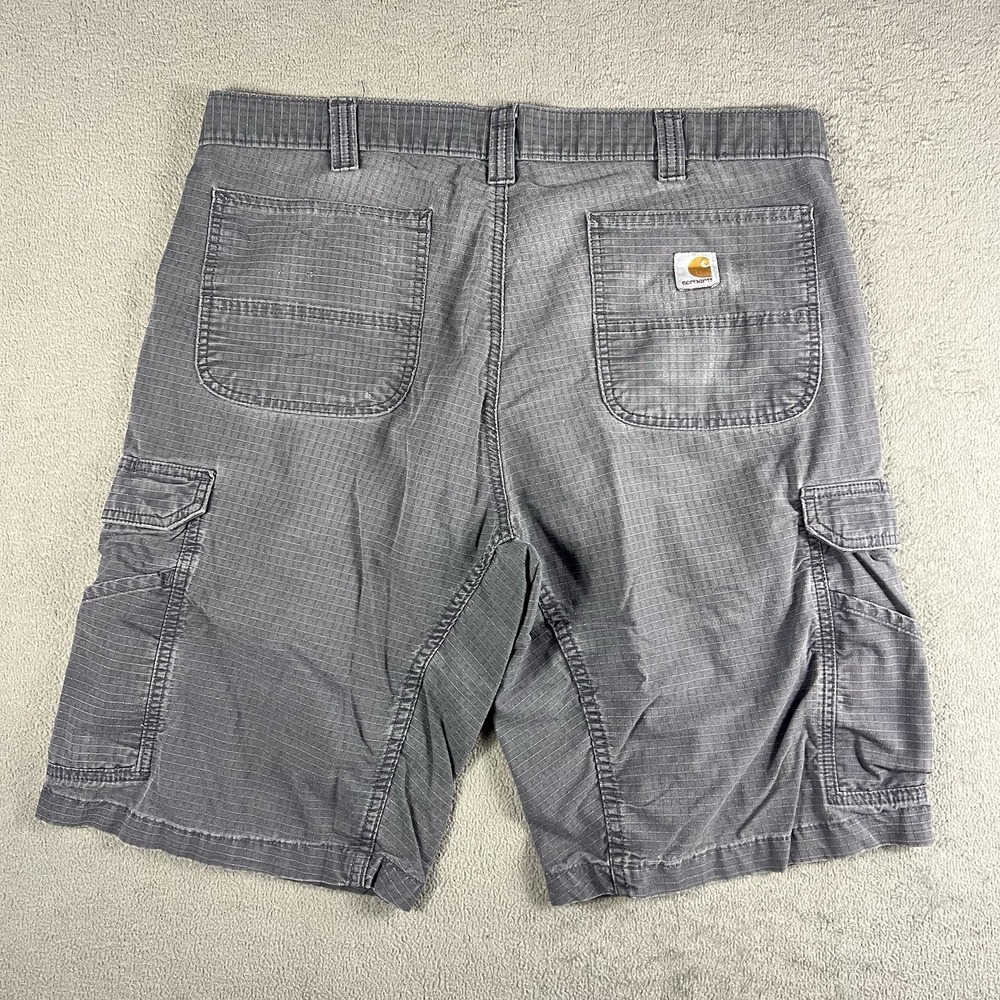 Carhartt Broxton Cargo Ripstop Utility Shorts Men's Size 38 Relaxed Fit Gray
